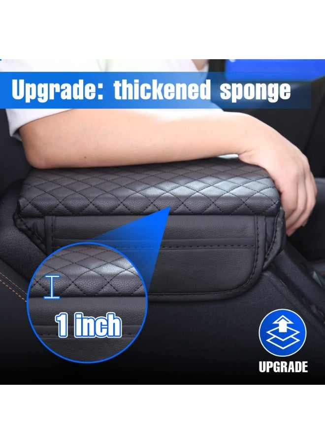 KISSUN Center Console Armrest Cover for Ford Bronco Accessories 2021 2022 2023 2024 2/4-Door with Leather Side Pockets Interior Accessories Prevent Scratching - Image 2
